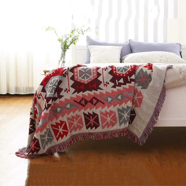 Orange Aztec Blanket