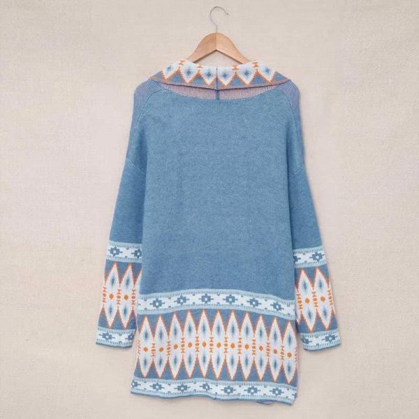 Blue Aztec Cardigan