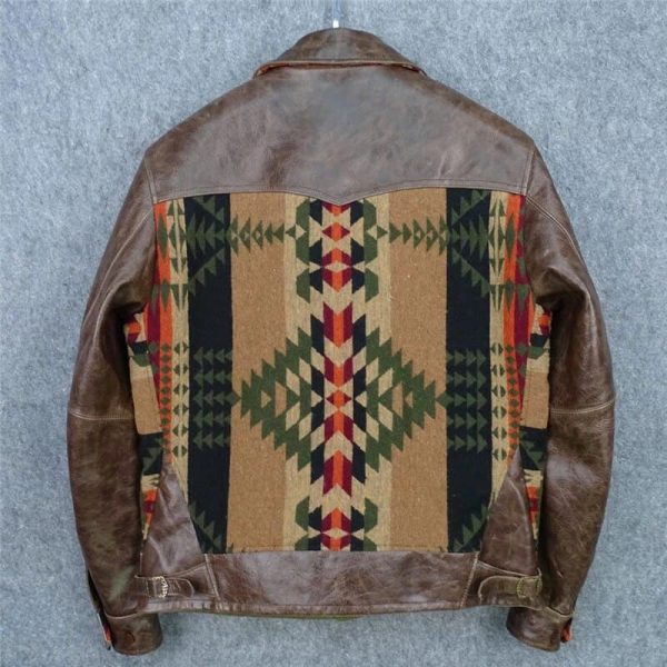 Aztec Leather Jacket