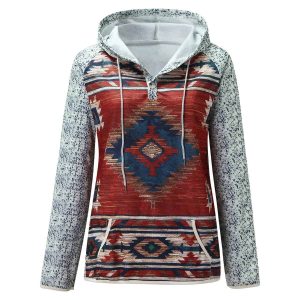 Aztec Print Hoodie