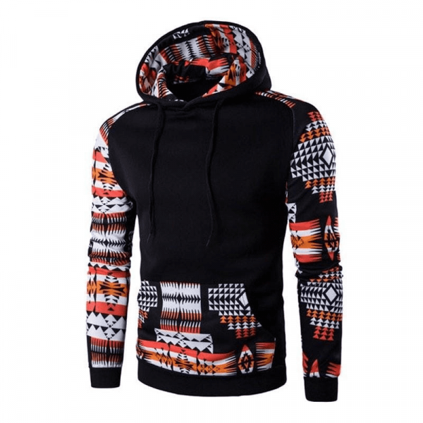 Blue Aztec Hoodie