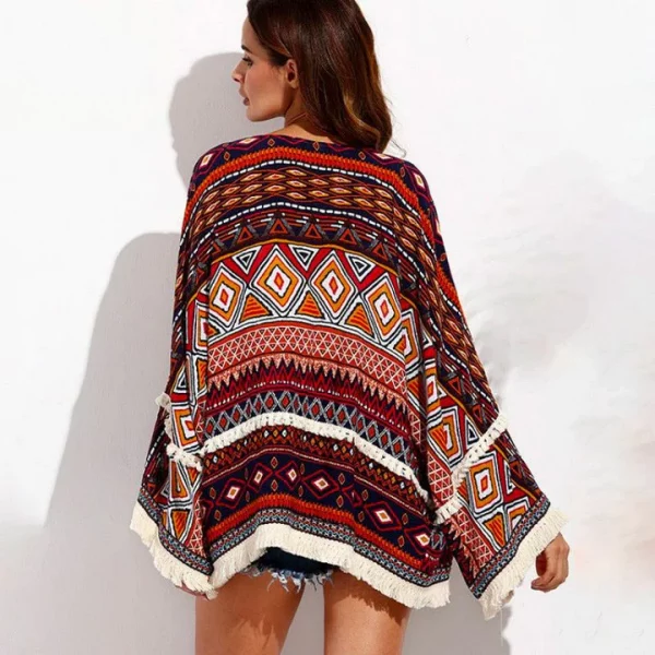 Aztec Fringe Cardigan