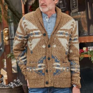 Aztec Cardigan For Men