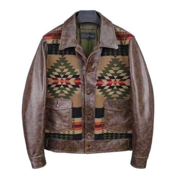 Aztec Leather Jacket