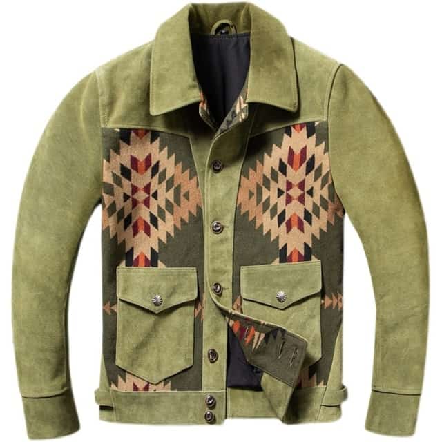 Green Aztec Jacket - Aztec Shop