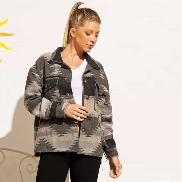 Grey Aztec Jacket