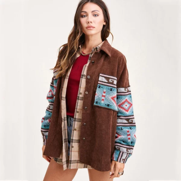 Aztec Print Jacket for Women