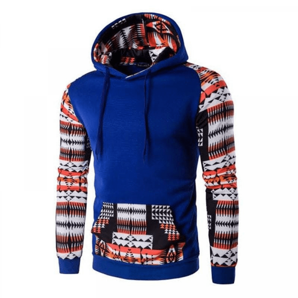 Blue Aztec Hoodie